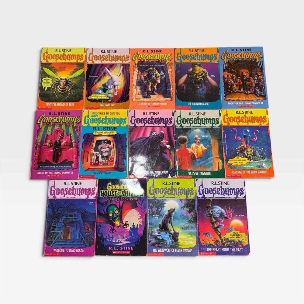 R.L. Stine Goosebumps Paperback Book Lot Fiction Horror Kids 1990s Scholastic